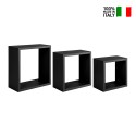 Conjunto de 3 estantes de pared modernos estante de pared de cubo Incubo Slim Características