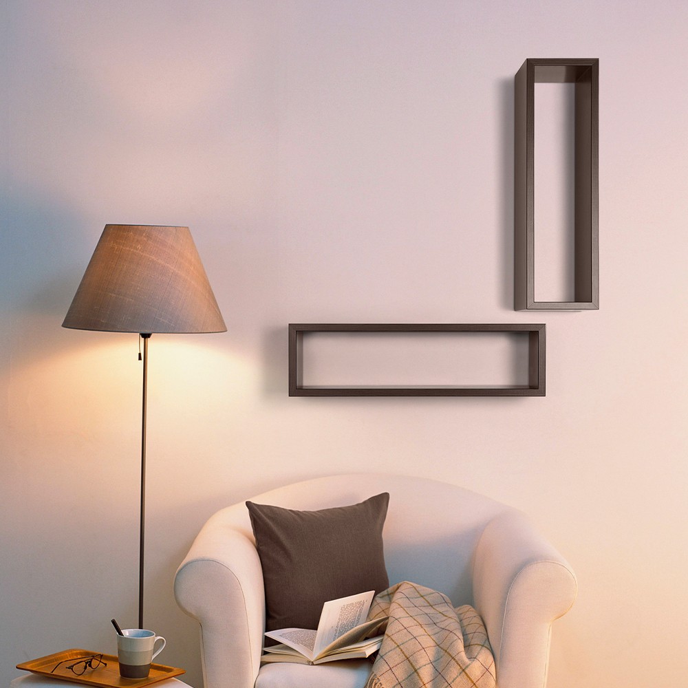 Estante de pared rectangular Blanco mod. Regolo