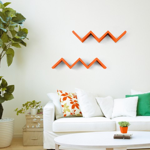 Estante de pared de salón estante de diseño moderno decorativo Saetta