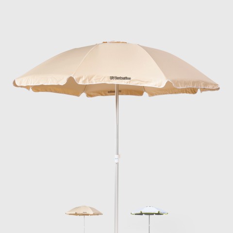 sombrilla de playa cortavientos de algodón 220cm Bagnino Light Promoción