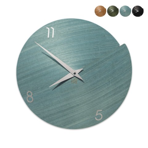 Reloj de pared de madera de diseño redondo magnético Vulcano Numbers