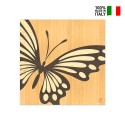 Cuadro madera taracea 75x75cm diseño moderno Butterfly Stock