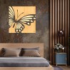 Cuadro madera taracea 75x75cm diseño moderno Butterfly Rebajas