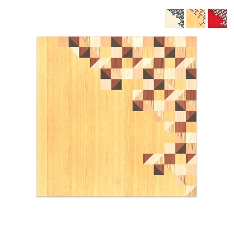 Cuadro moderno en madera con incrustaciones 75x75cm diseño Triangles Promoción