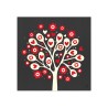 Cuadro de madera con incrustaciones de 75x75cm árbol corazones Tree of Hearts Características