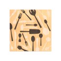 Marco de madera 75x75cm con incrustaciones a mano para decoración de cocina Kitchentools Características