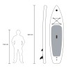 Tabla hinchable SUP Stand Up Paddle Touring para adultos 10'6 320 cm Mantra Pro 