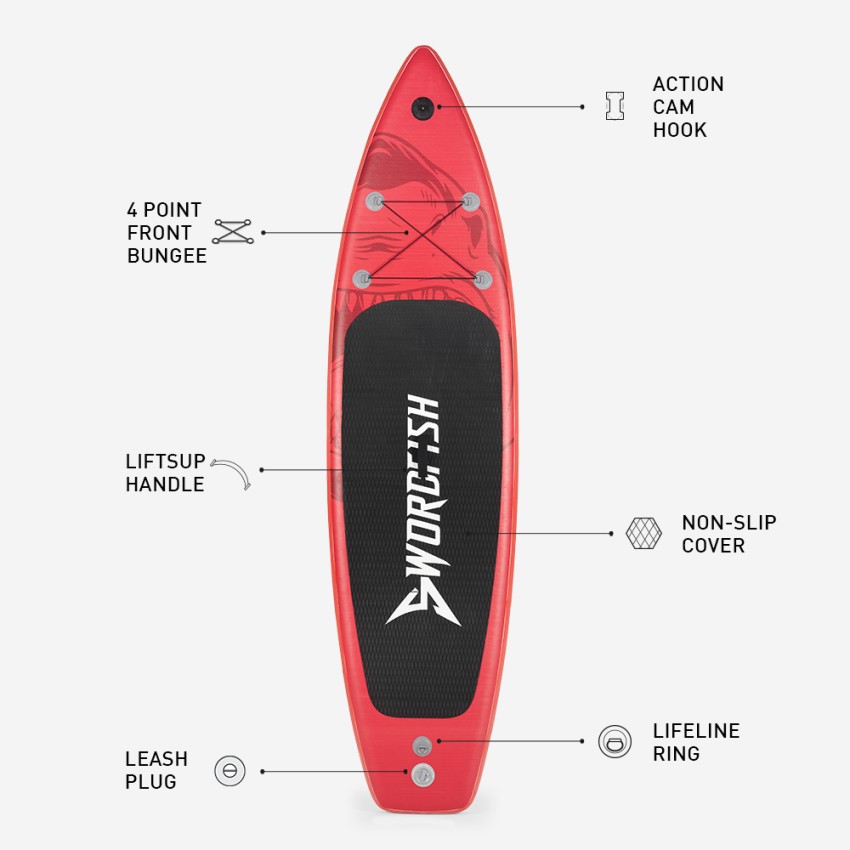 Tabla hinchable SUP Stand Up Paddle para niños 8'6" 260 cm Red Mantra Junior Promoción