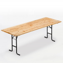 Mesa en madera para conjunto de mesa 220x80 fiestas de jardín Promoción