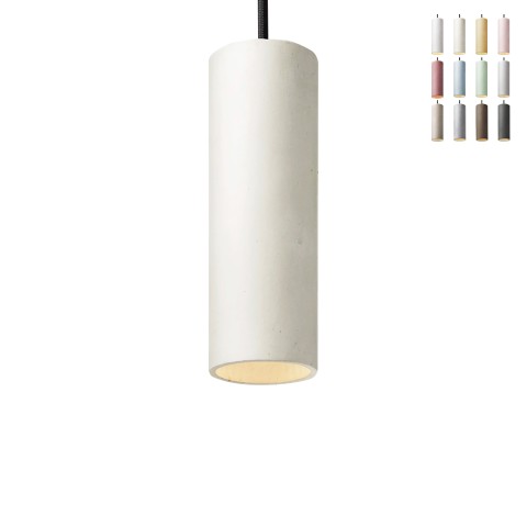Lámpara colgante diseño cilindro 20cm cocina restaurante Cromia Promoción