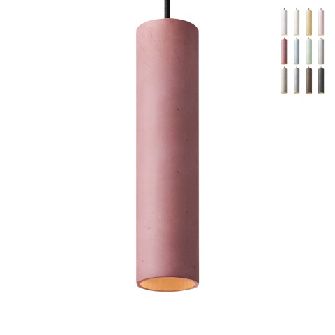 Lámpara colgante cilindro 28cm diseño cocina restaurante Cromia Promoción