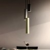 Lámpara colgante moderna 3 luces cocina diseño cilindro Cromia Descueto