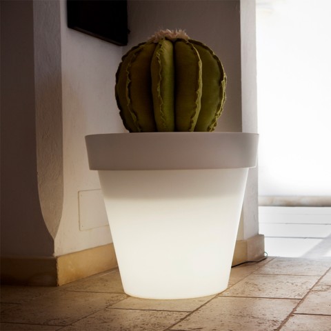 Macetero luminoso moderno para plantas y flores terraza jardín Romano Promoción