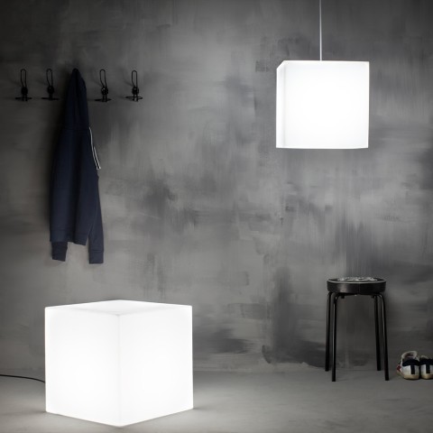 Cubo expositor luminoso tienda pouf mesa bar jardín Icekub Promoción