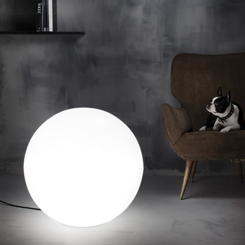 Lámpara esfera luminosa diseño moderno jardín bar terraza Moon Promoción