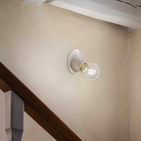 Lámpara de pared diseño minimalista aplique cerámica pintada a mano Trieste AP Promoción