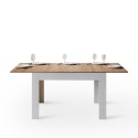Mesa de cocina extensible 90x120-180cm madera blanca Bibi Mix BQ Oferta