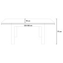 Mesa de cocina extensible 90x120-180cm madera blanca Bibi Mix BQ Descueto