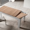 Mesa de cocina extensible moderna 90x160-220cm madera blanca Bibi Mix BQ Rebajas