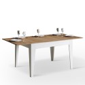 Mesa de cocina extensible 90x120-180cm madera blanca Cico Mix BQ Oferta