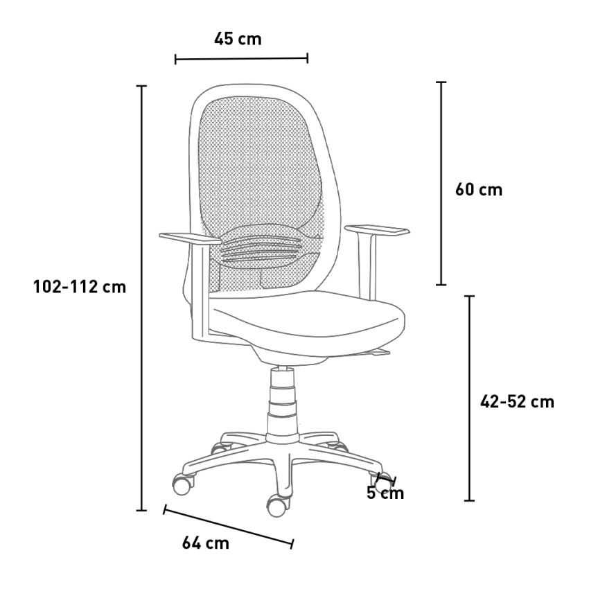 Easy R Silla oficina ergonómica roja smartworking malla transpirable