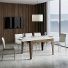 Mesa extensible moderna 90x120-180cm en madera de nogal blanco Cico Mix NB Promoción