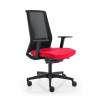 Silla de oficina ergonómica sillón de diseño rojo con malla transpirable Blow R Oferta