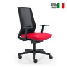 Silla de oficina ergonómica sillón de diseño rojo con malla transpirable Blow R Venta