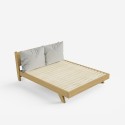 Cama de matrimonio diseño moderno 160 x 190 cm somier cojín Rust Rebajas