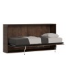 Cama abatible horizontal, colchón 85x185cm en madera de nogal Kando MNC Oferta