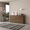 Cama abatible horizontal, colchón 85x185cm en madera de nogal Kando MNC Catálogo