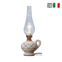 Lámpara de mesa lámpara vidrio y cerámica diseño vintage clásico Pompei TA Venta