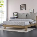Cama de matrimonio diseño moderno 160 x 190 cm somier cojín Rust Promoción