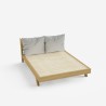 Cama de matrimonio diseño moderno 160 x 190 cm somier cojín Rust Descueto
