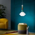 Lámpara colgante art deco diseño vintage vidrio y cerámica Lariat SO-G Promoción