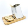 Porta pinchos arrosticini mesa acero base madera Gran Sasso Plus Rebajas