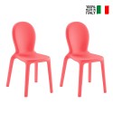 2 x Sillas de polietileno comedor bar restaurante diseño moderno Chloé Venta