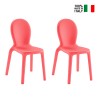 2 x Sillas de polietileno comedor bar restaurante diseño moderno Chloé Venta