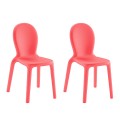 2 x Sillas de polietileno comedor bar restaurante diseño moderno Chloé Promoción