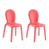 2 x Sillas de polietileno comedor bar restaurante diseño moderno Chloé Promoción