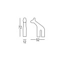 Escultura objeto de diseño moderno jirafa en polietileno Raffa Big Características