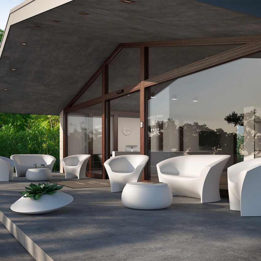 Sofá de 3 plazas de diseño moderno para bar de restaurante al aire libre Ohla Promoción