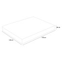 Colchón cuadrado y medio muelles ensacados Memory Foam topper 28cm 120x190cm Ibrido TOP Veradea