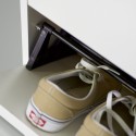 Zapatero de diseño que ahorra espacio 3 puertas 9 pares de zapatos blancos KimShoe 3WS Catálogo