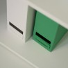 Librería de oficina de diseño en blanco con 5 compartimentos y baldas regulables Kbook 5WS Rebajas