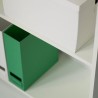 Librería de oficina de diseño en blanco con 5 compartimentos y baldas regulables Kbook 5WS Stock