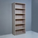 Librería de madera 6 compartimentos estantes ajustables oficina moderna Kbook 6OP Elección