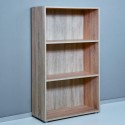 Librería oficina baja 3 compartimentos 2 baldas de madera regulables Kbook 3SS Elección
