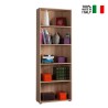 Librería de madera 5 compartimentos baldas regulables oficina salón Kbook 5SS Venta