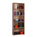Librería de madera 5 compartimentos baldas regulables oficina salón Kbook 5SS Oferta